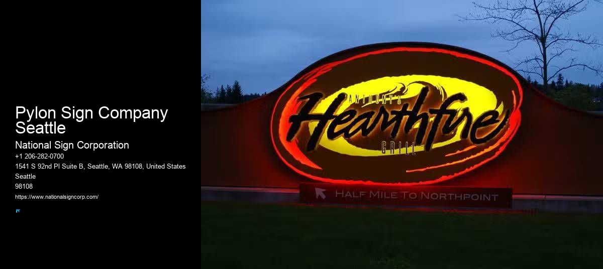 LED Business Signs Pylon Sign Company Seattle