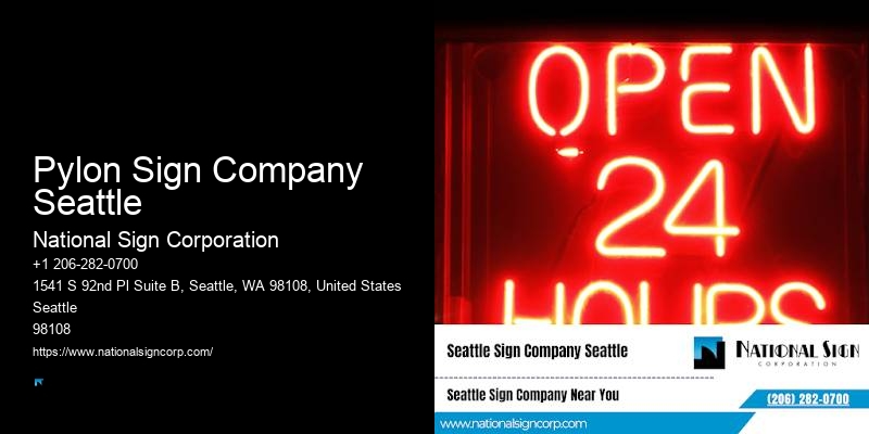 Promotional Signs Pylon Sign Company Seattle