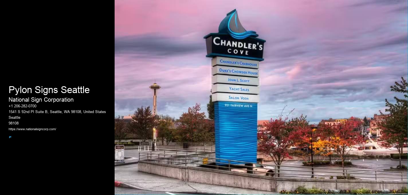 Modern LED Halo Letters Pylon Signs Seattle