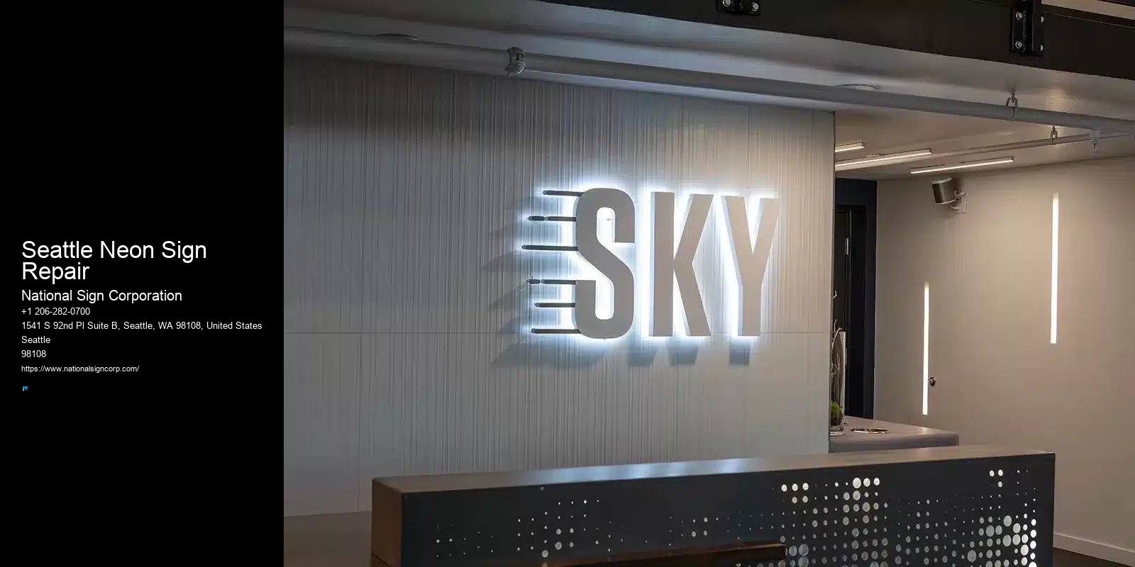 Seattle Neon Sign Repair LED Sign Makers