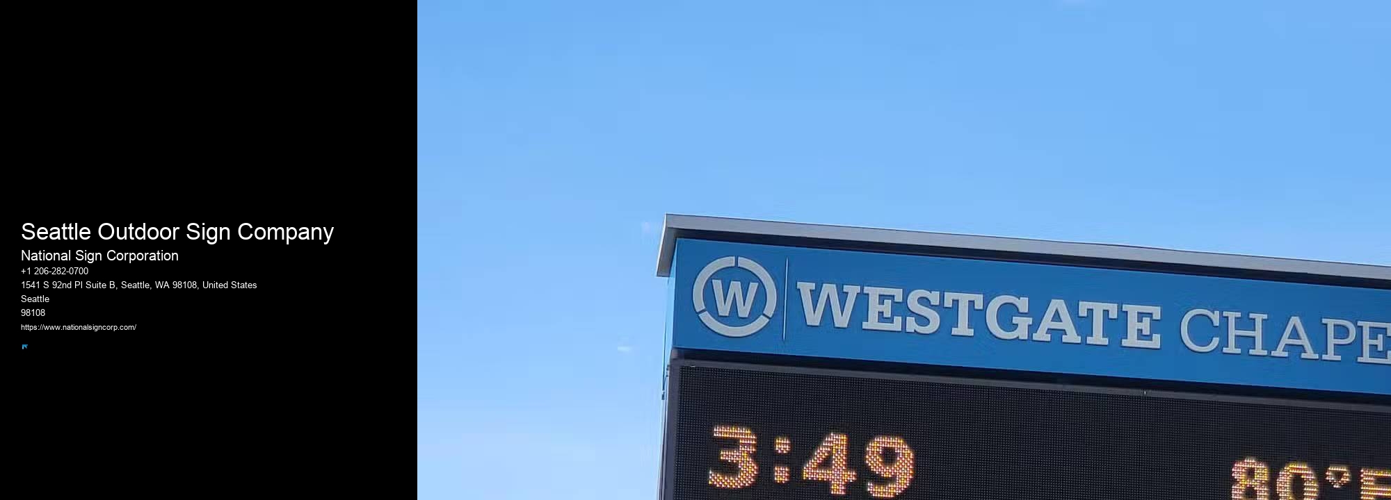 Seattle Outdoor Sign Company Sign Fabricators