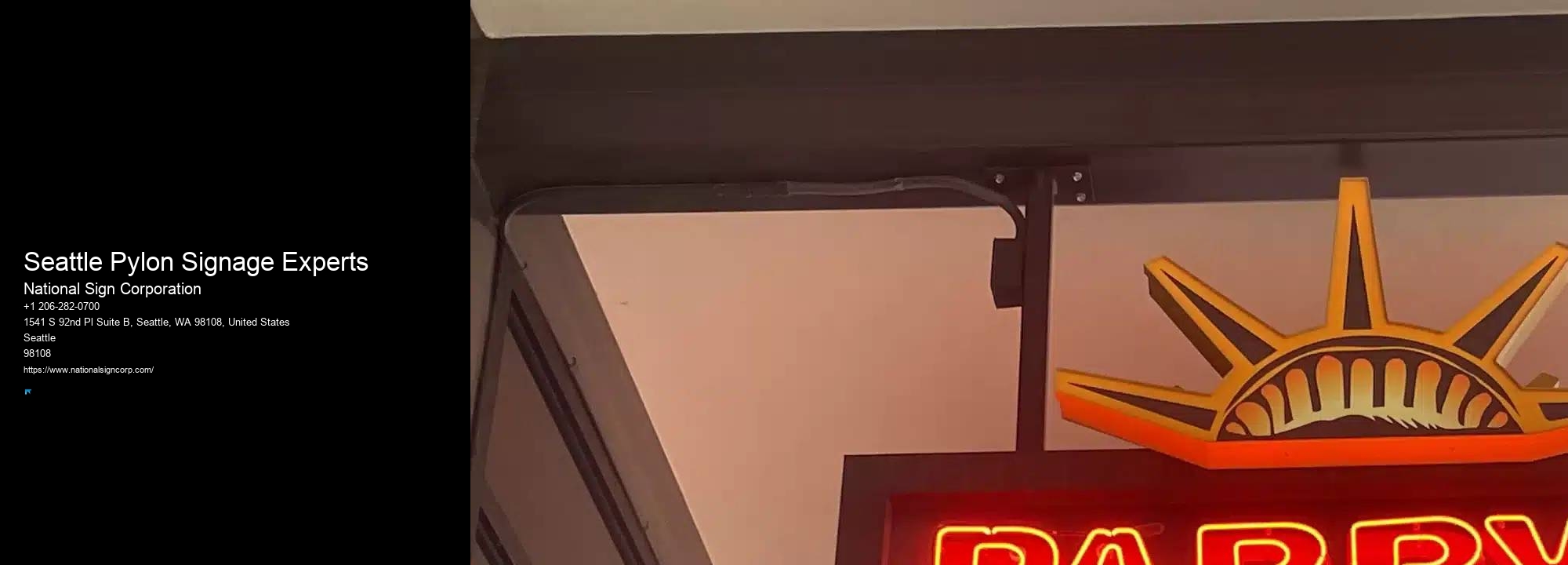 Local Sign Shop Seattle Pylon Signage Experts