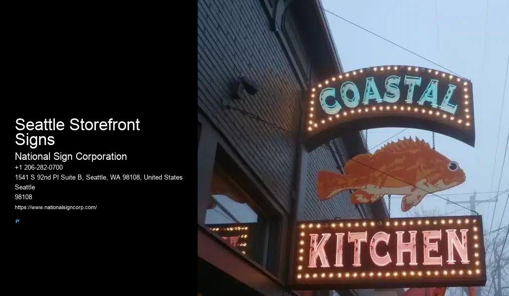 LED Neon Border Lighting Seattle Storefront Signs