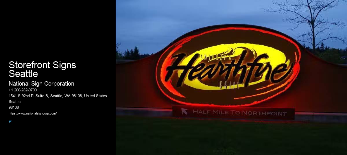 Neon Sign Manufacturers Storefront Signs Seattle