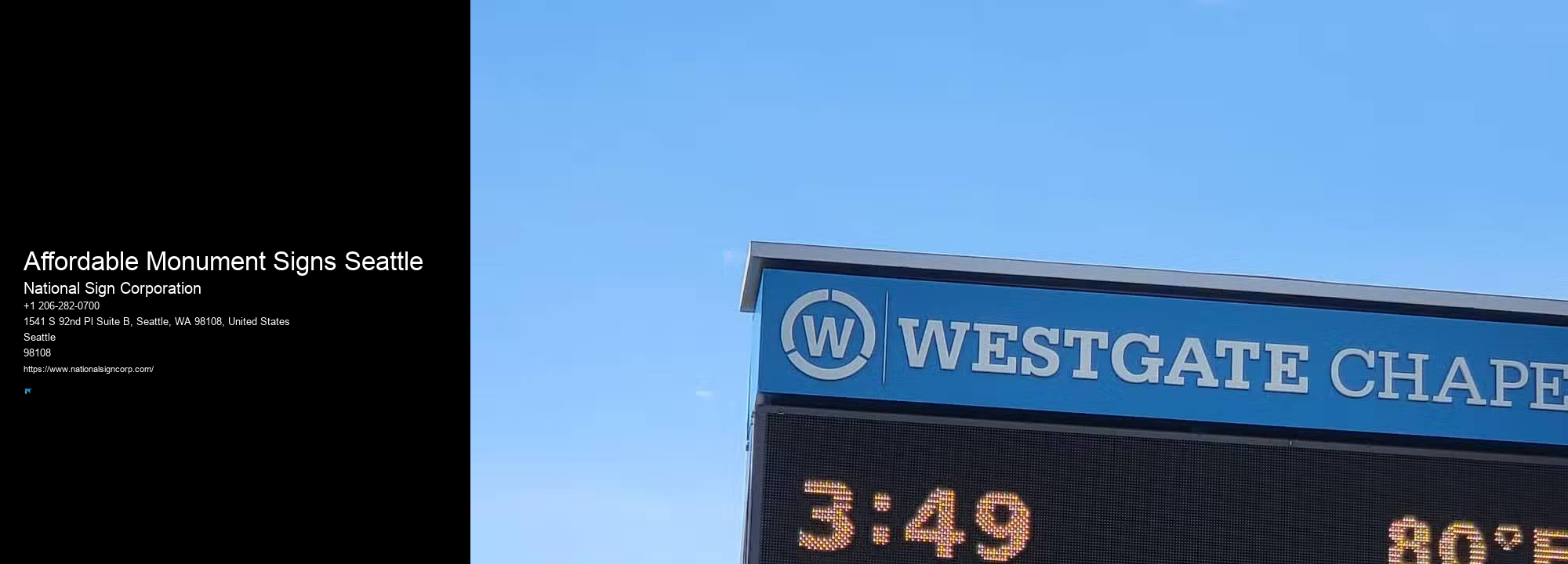 Outdoor Led Advertising Affordable Monument Signs Seattle