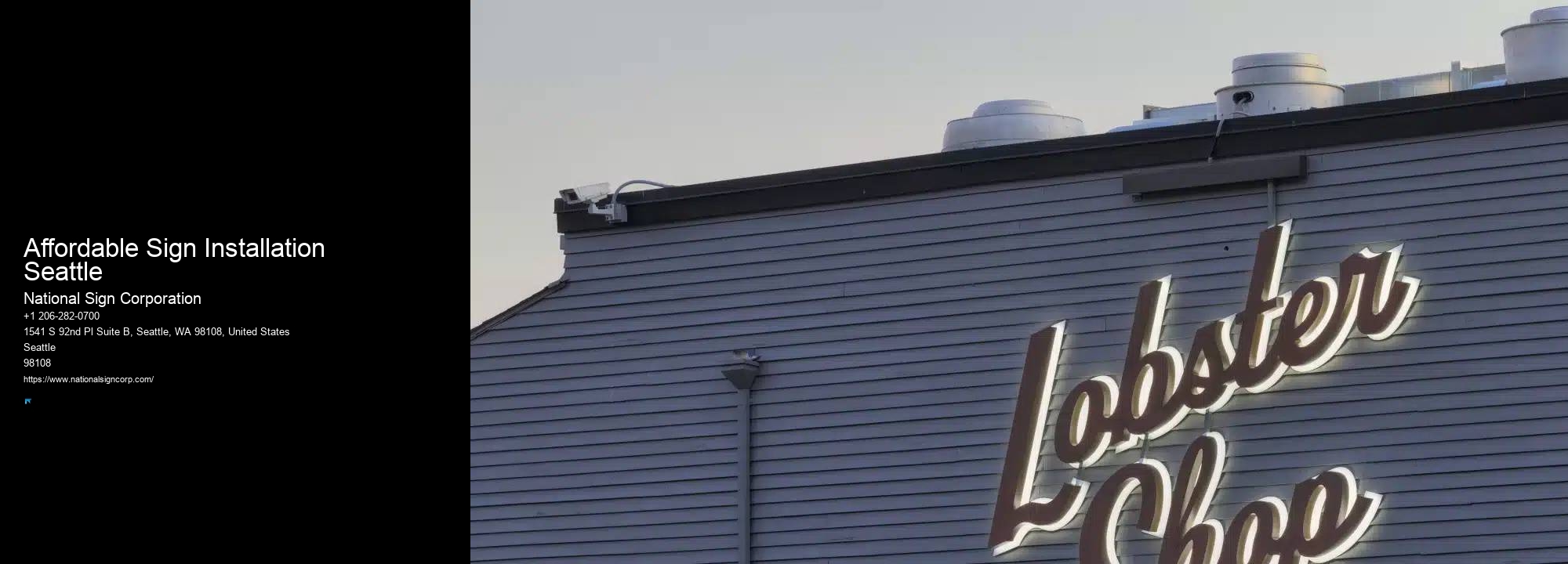 High-Quality Illuminated Signs Affordable Sign Installation Seattle