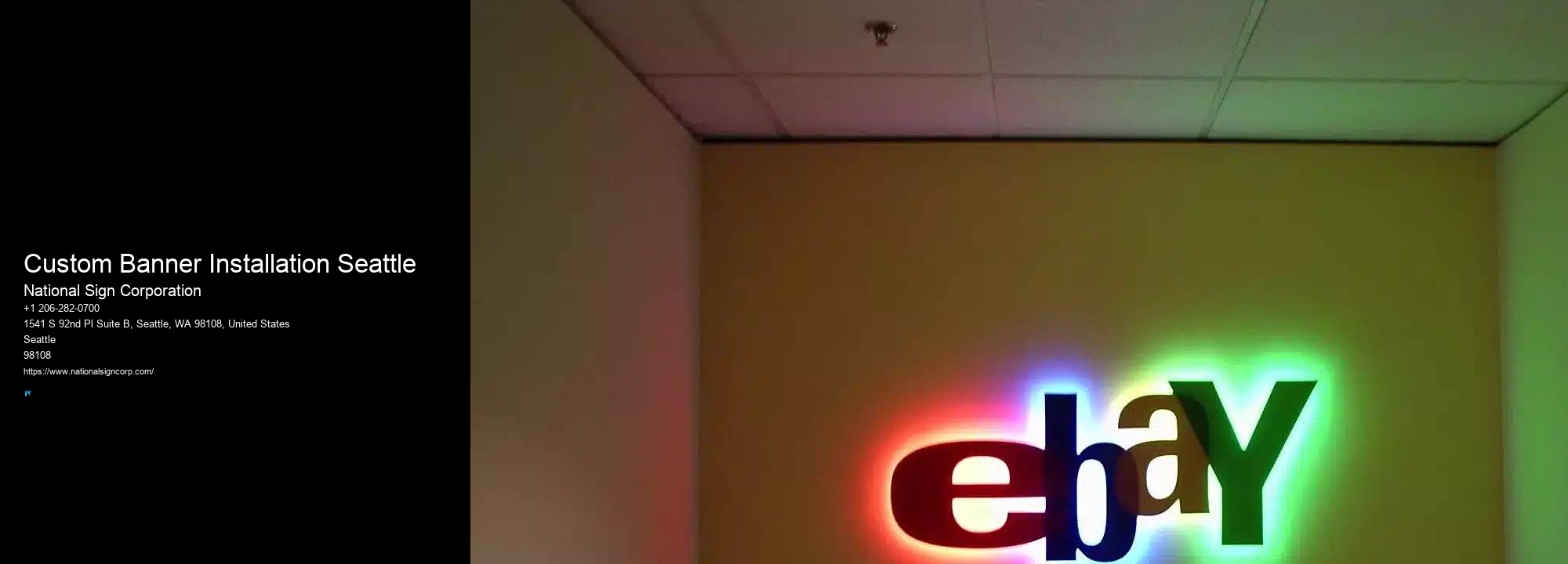 Quick Led Advertising Board Installation Custom Banner Installation Seattle