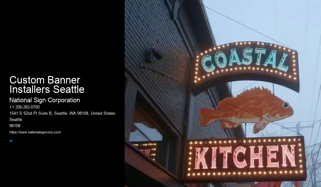 Freestanding Sign Installation Custom Banner Installers Seattle