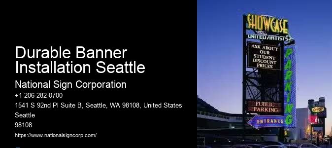Outdoor Led Sign Solutions Durable Banner Installation Seattle