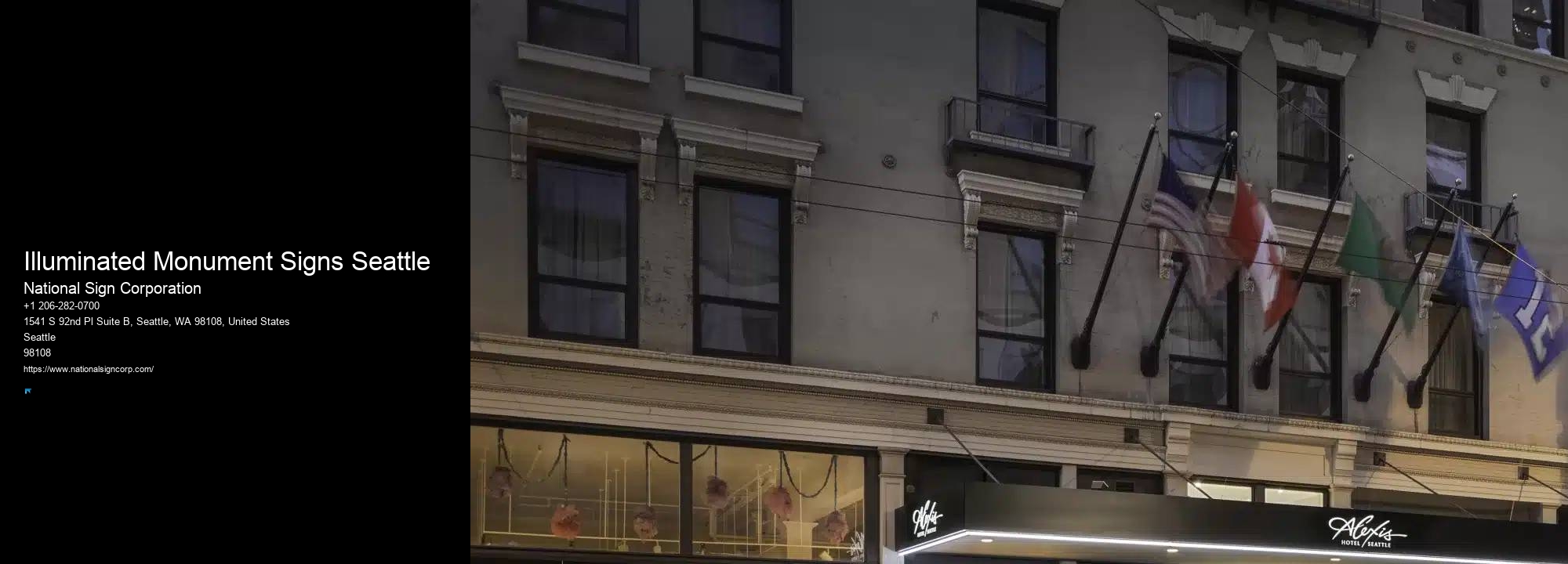 Programmable Led Sign Solutions Illuminated Monument Signs Seattle