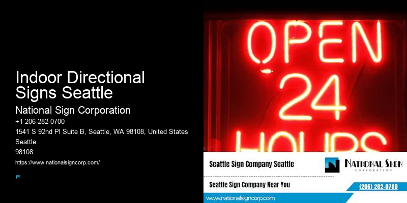 Programmable Illuminated Sign Solutions Indoor Directional Signs Seattle