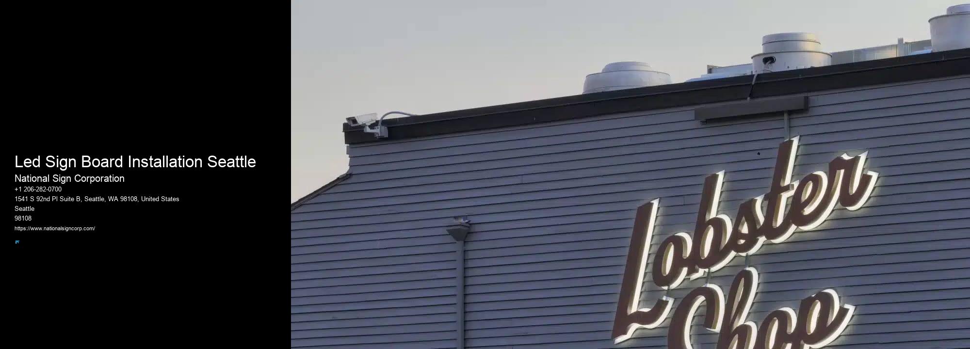 Led Sign Board Installation Seattle