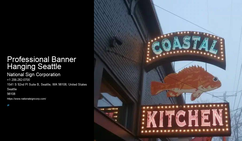 Custom Monument Signs Professional Banner Hanging Seattle