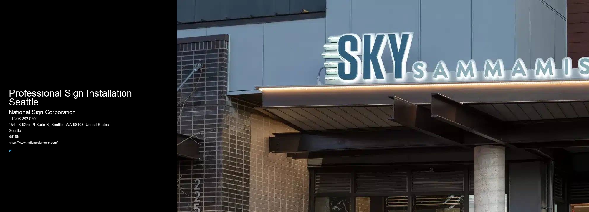 Experienced Sign Installation Professional Sign Installation Seattle