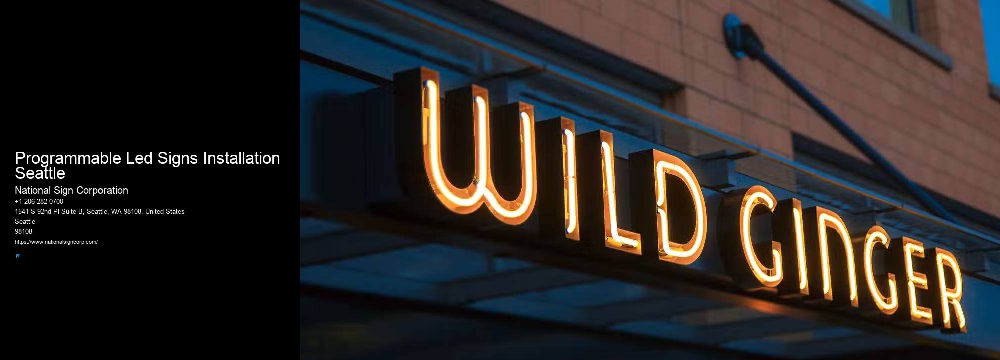 Custom Led Sign Installation Programmable Led Signs Installation Seattle