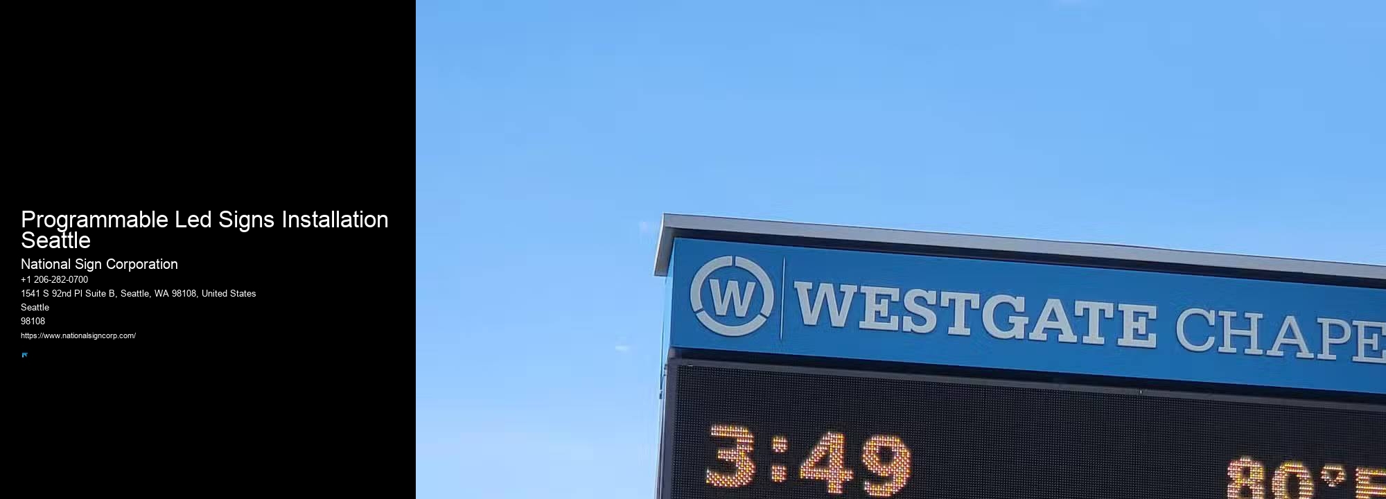 Outdoor Programmable Led Boards Programmable Led Signs Installation Seattle