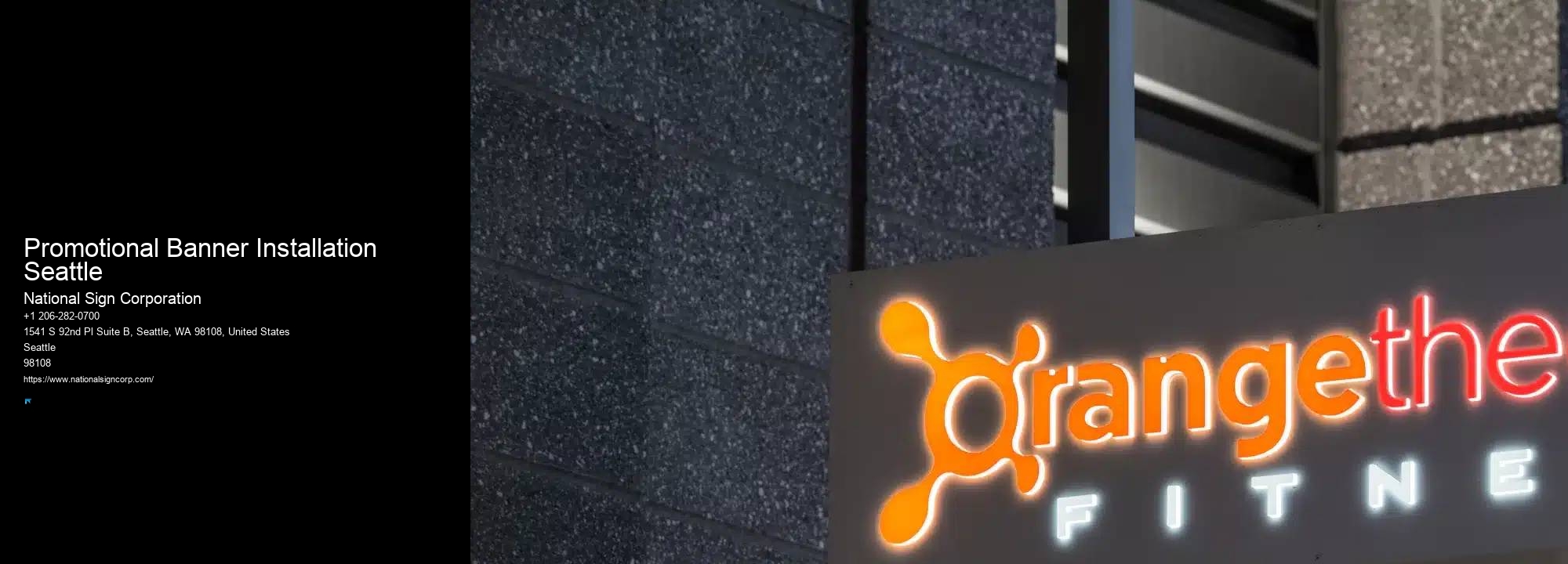 Scrolling Led Message Installation Promotional Banner Installation Seattle