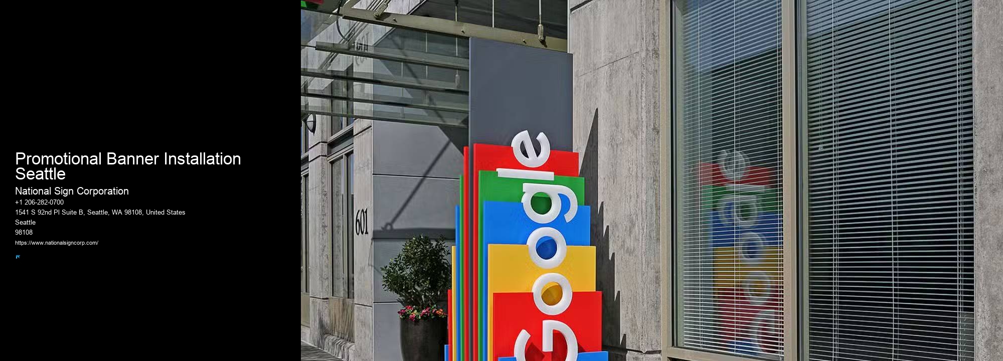 Durable Commercial Led Signs Promotional Banner Installation Seattle