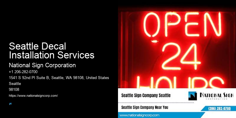 Metal Sign Installation Seattle Decal Installation Services
