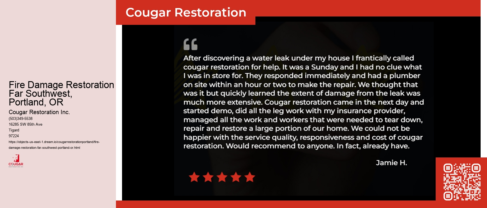 Fire Damage Restoration Far Southwest, Portland, OR