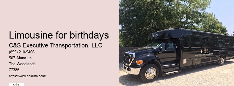 Limousine for birthdays