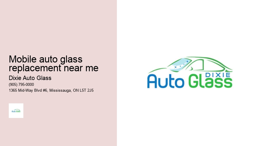 Mobile auto glass replacement near me