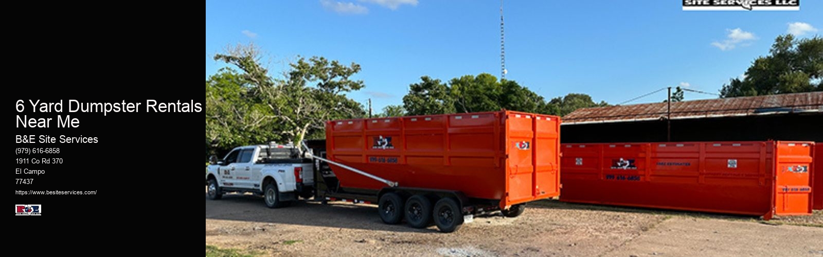 6 Yard Dumpster Rentals Near Me
