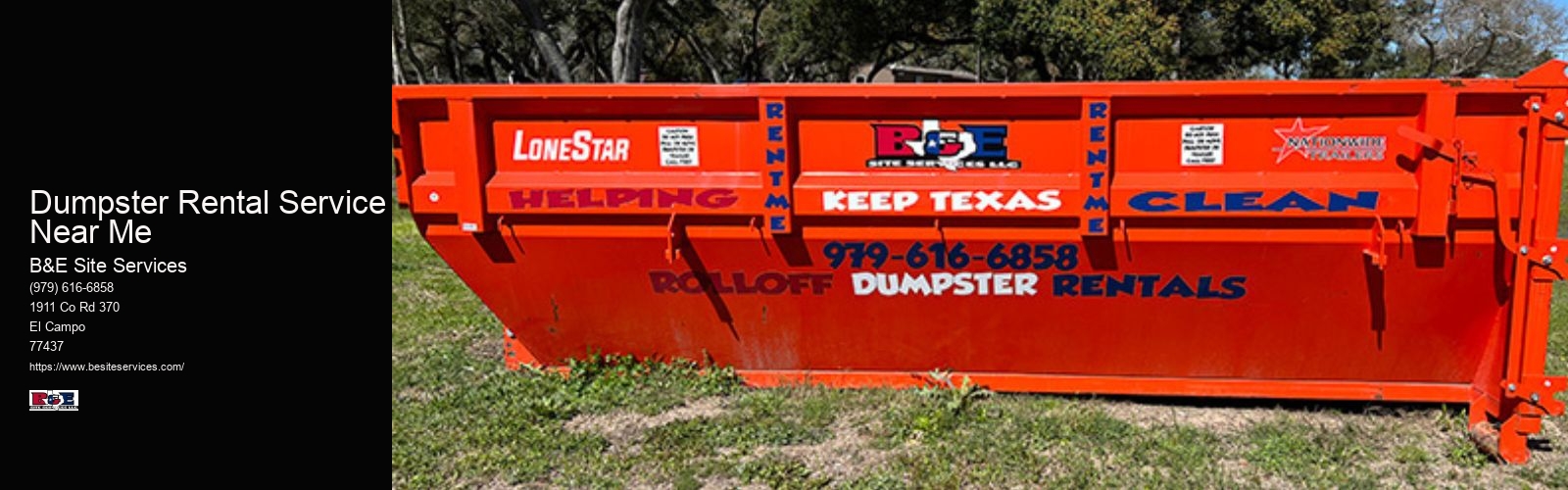 Dumpster Rental Service Near Me