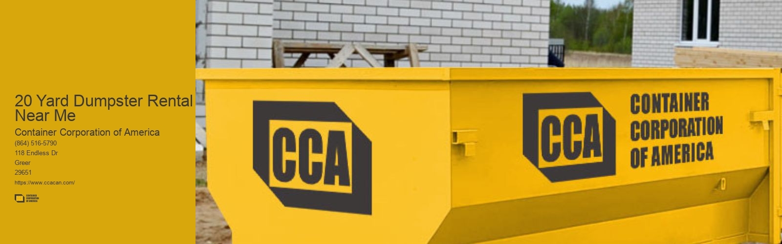 20 Yard Dumpster Rental Near Me