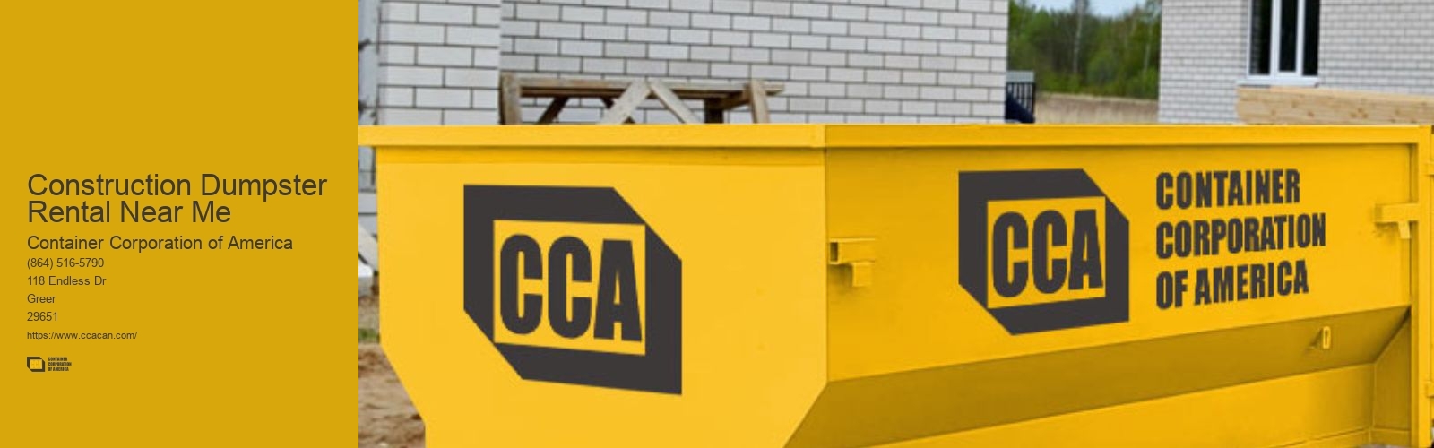 Construction Dumpster Rental Near Me