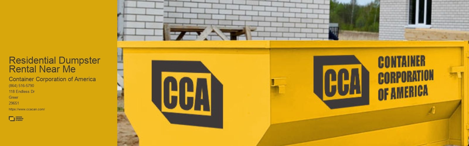 Residential Dumpster Rental Near Me