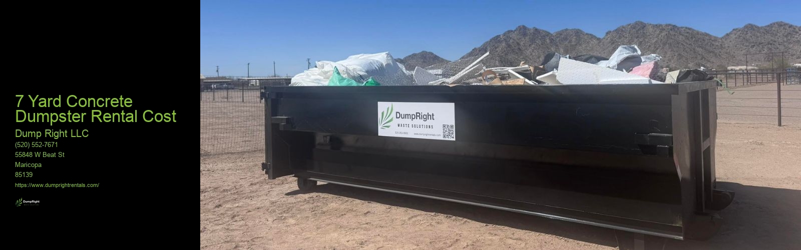 7 Yard Concrete Dumpster Rental Cost