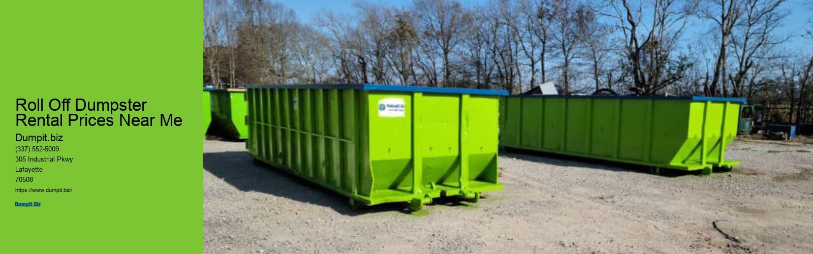 Roll Off Dumpster Rental Prices Near Me