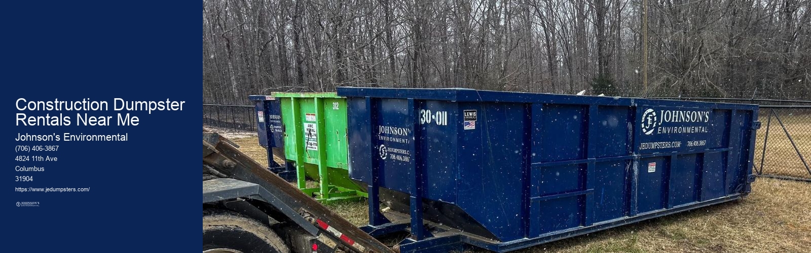 Construction Dumpster Rentals Near Me
