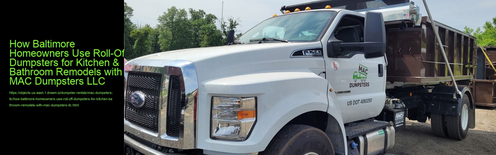 How Baltimore Homeowners Use Roll-Off Dumpsters for Kitchen & Bathroom Remodels with MAC Dumpsters LLC