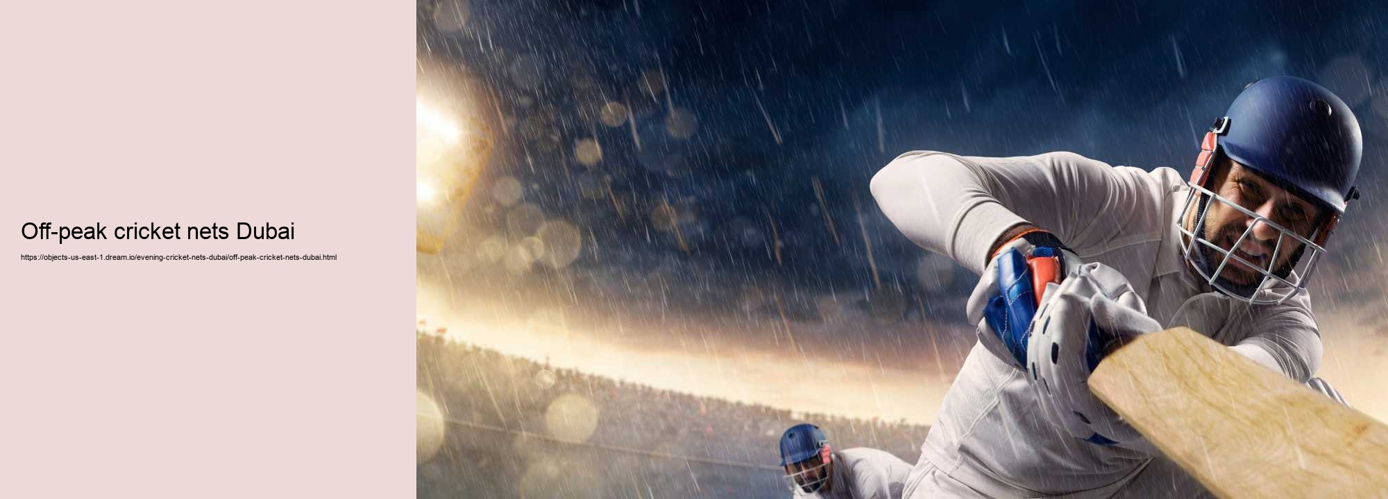 off-peak cricket nets Dubai