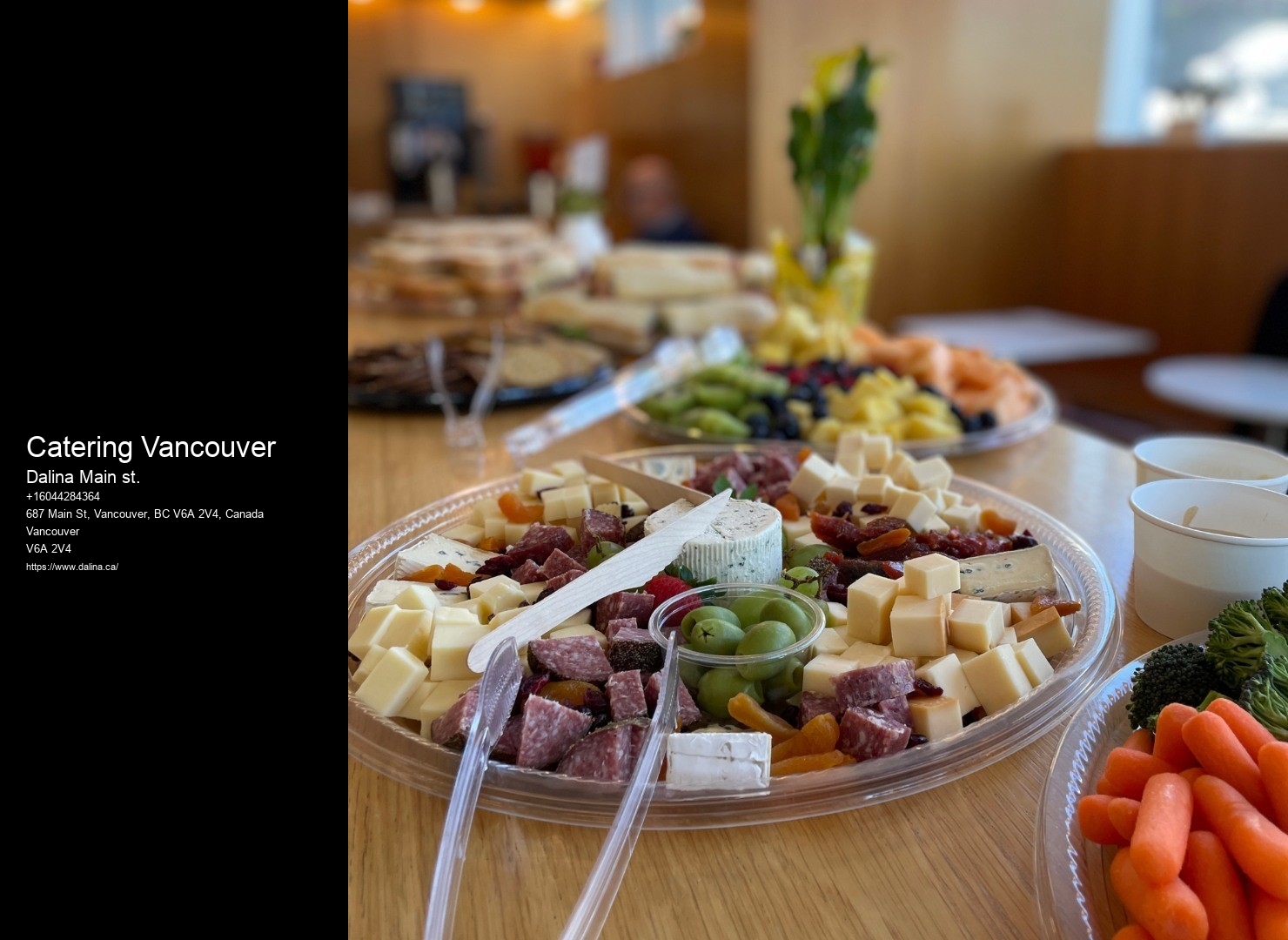 Catering Menus Catering Vancouver