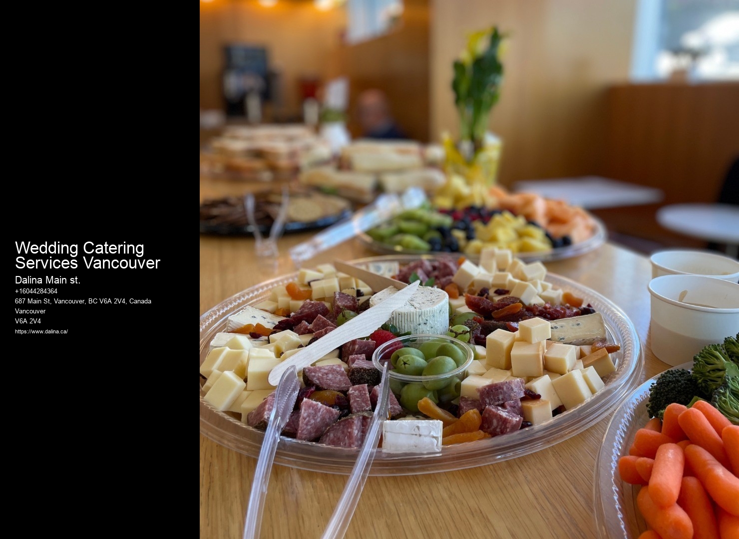 Sustainable Catering Options Wedding Catering Services Vancouver