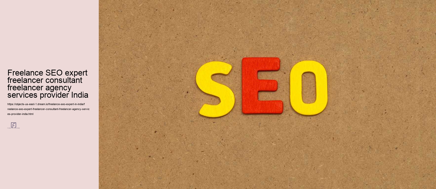 Freelance SEO expert freelancer consultant freelancer agency services provider India