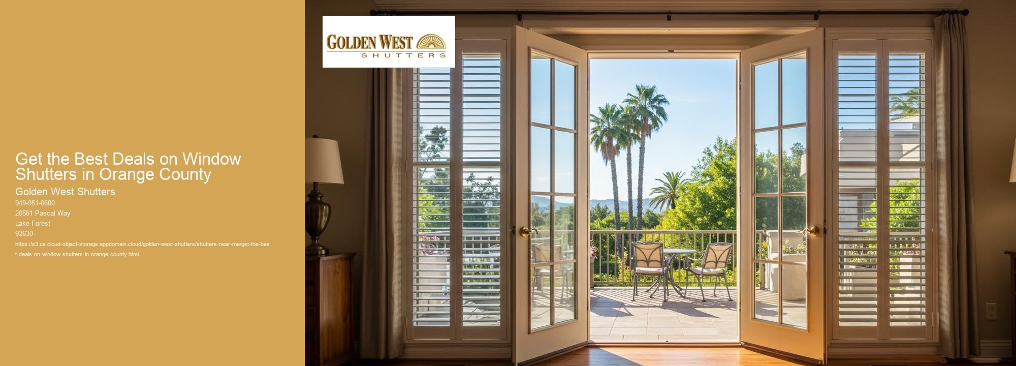 Get the Best Deals on Window Shutters in Orange County