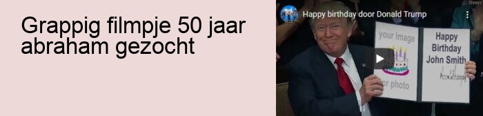 grappig filmpje 50 jaar abraham gezocht
