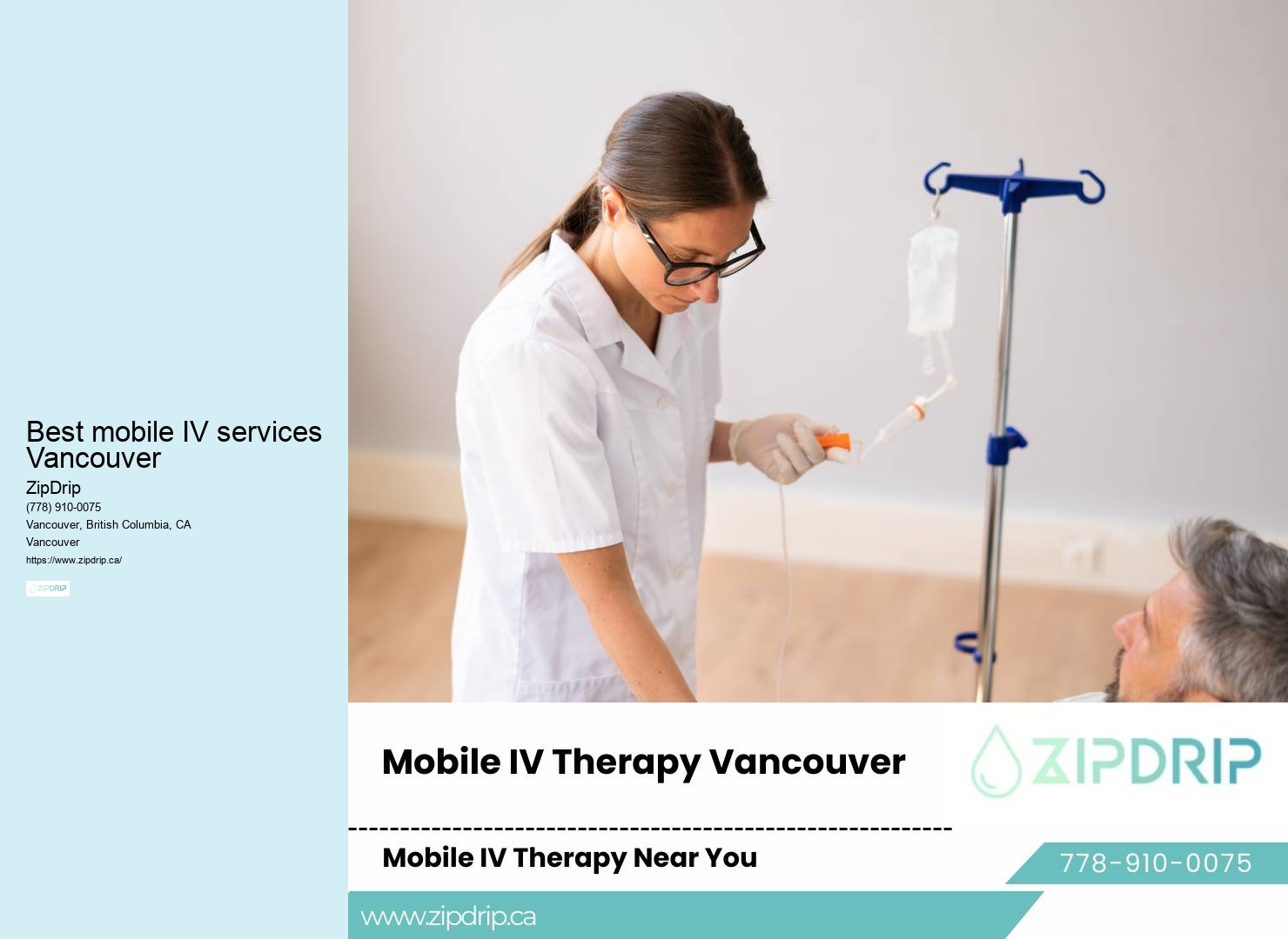 IV hydration drip Best mobile IV services Vancouver