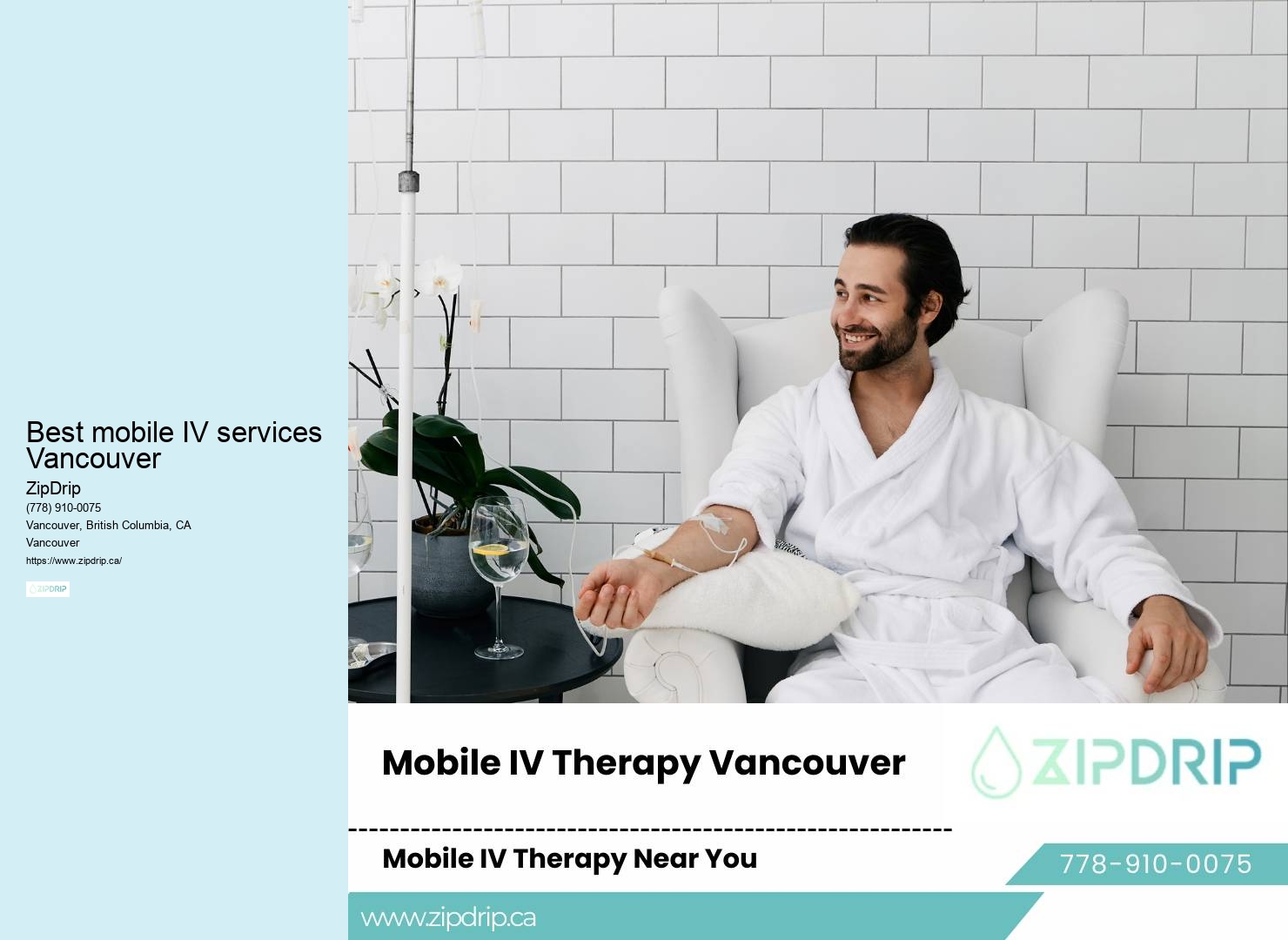 Mobile IV for energy Best mobile IV services Vancouver