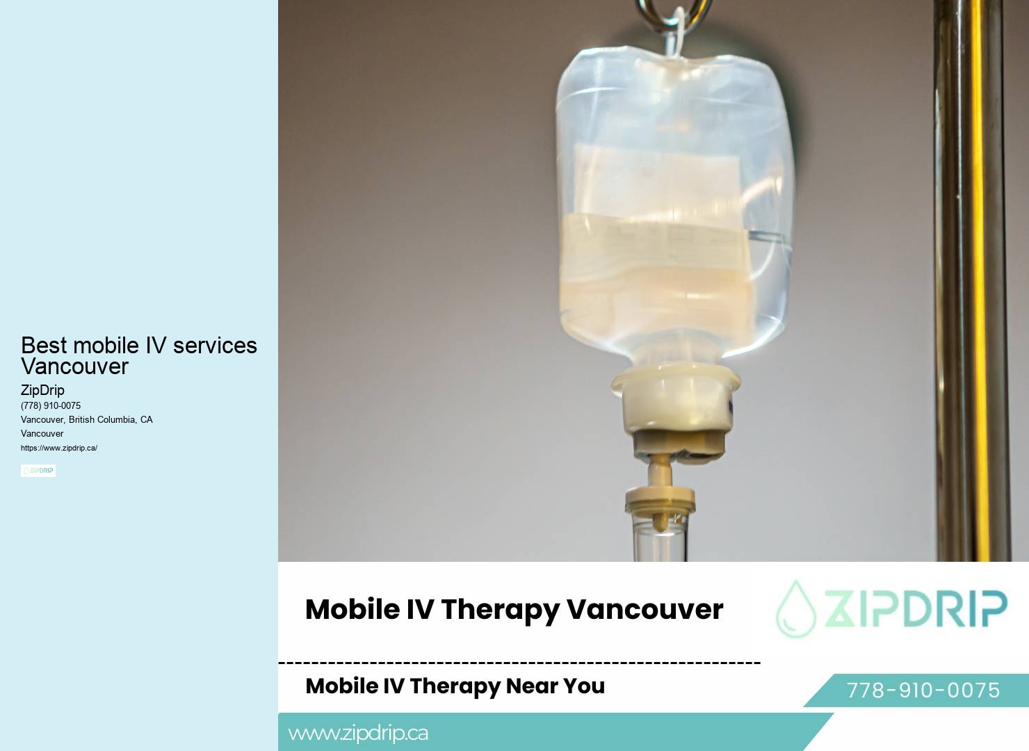 Best mobile IV services Vancouver On-Demand IV Hydration