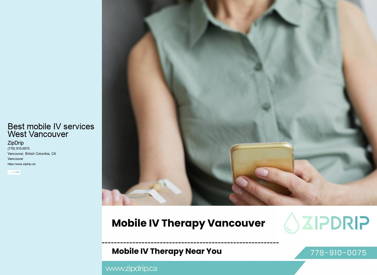 Best mobile IV services West Vancouver IV Wellness Solutions