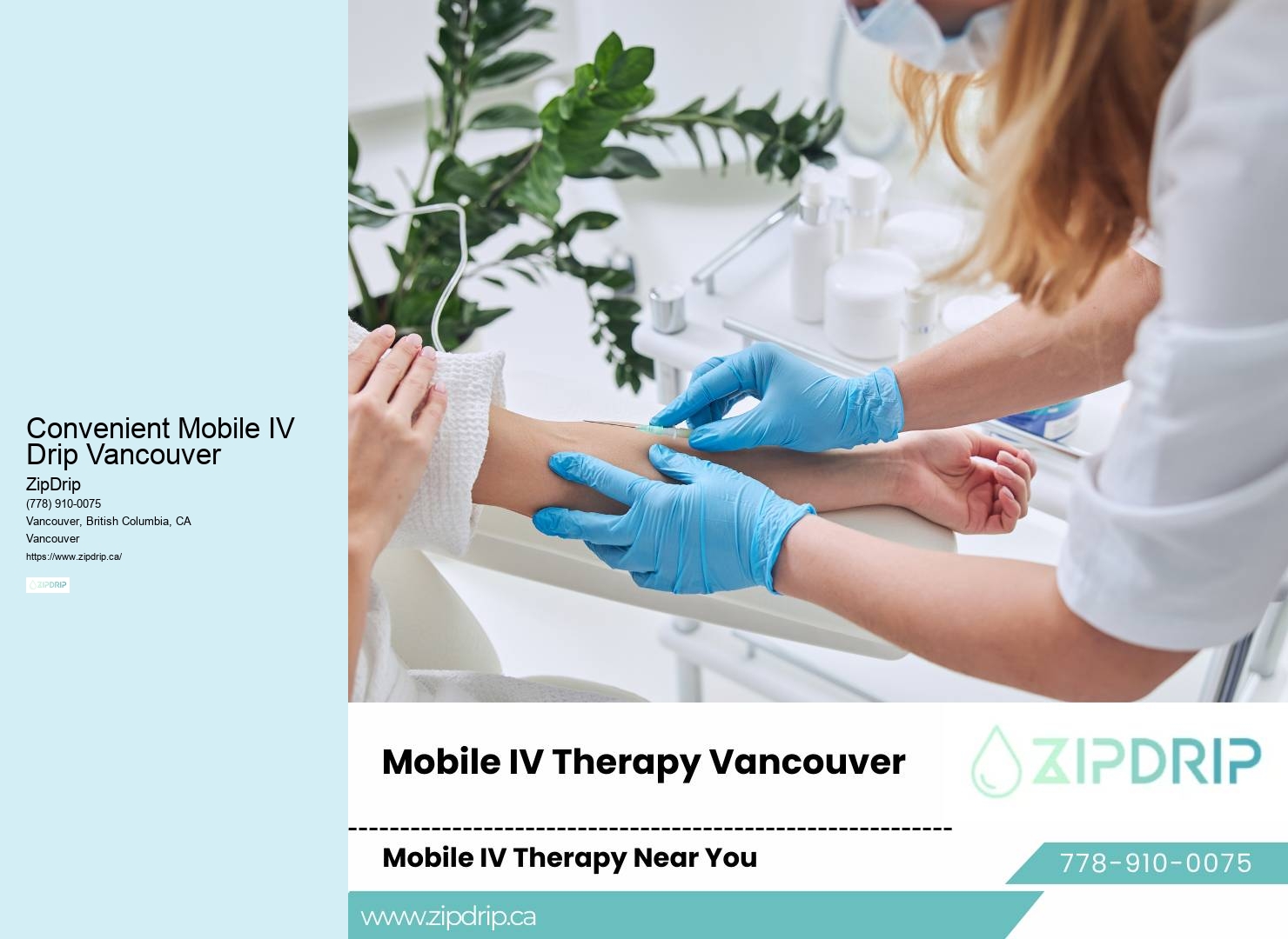 Custom vitamin drips Convenient Mobile IV Drip Vancouver
