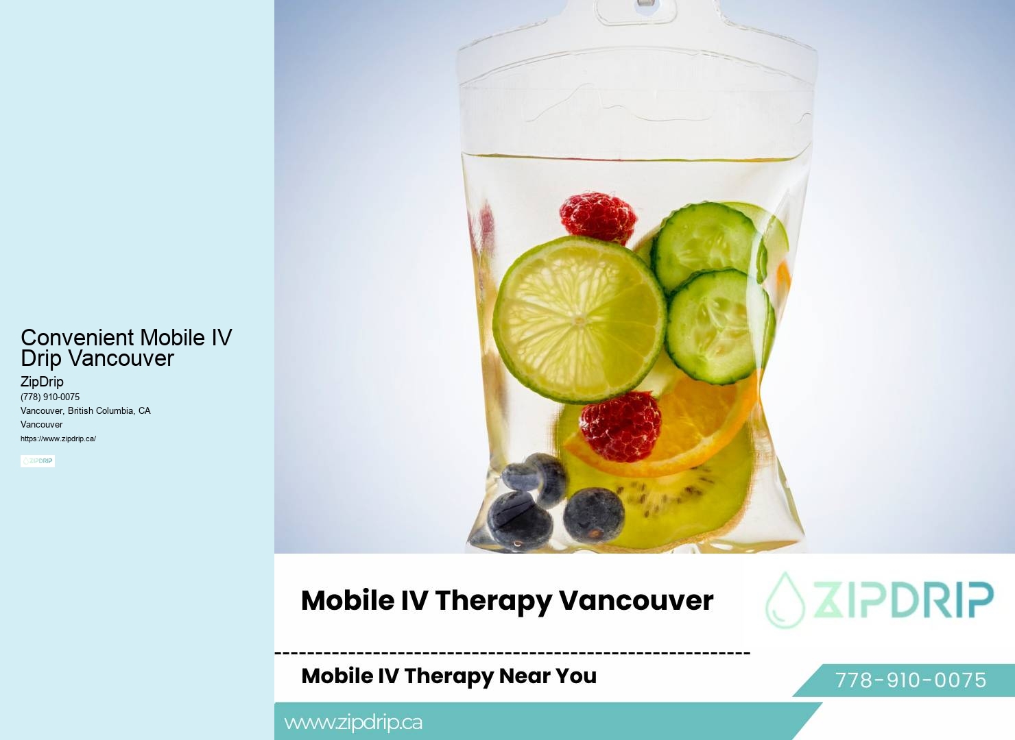 Mobile IV Rehydration Therapy Convenient Mobile IV Drip Vancouver