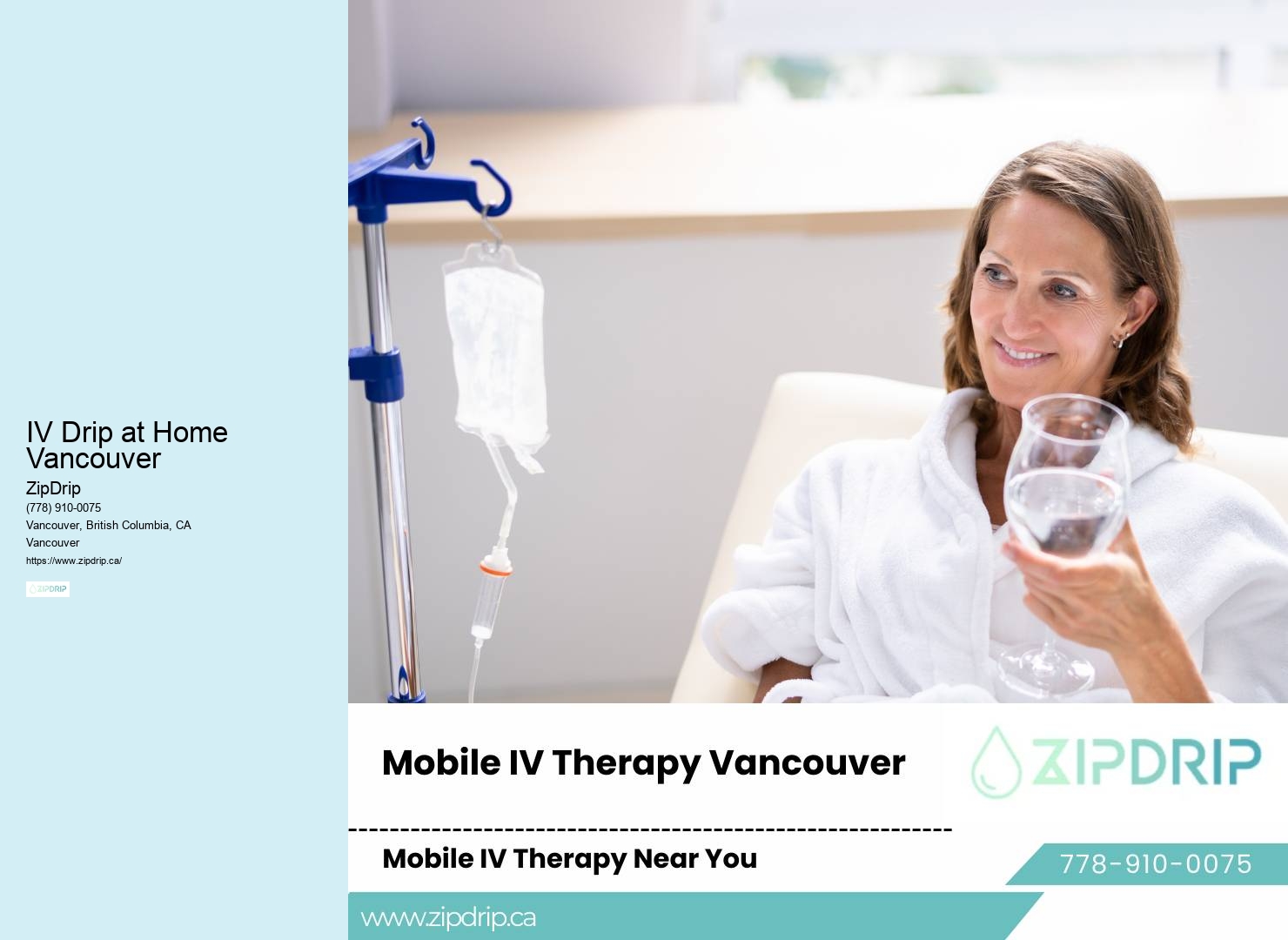 Mobile IV for hydration IV Drip at Home Vancouver