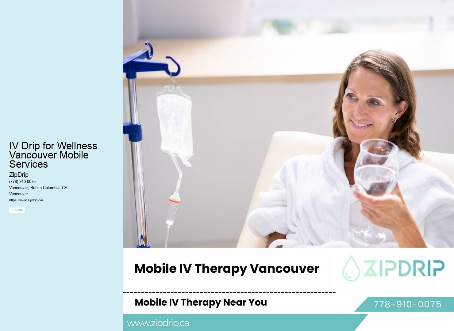 IV Therapy on the Go IV Drip for Wellness Vancouver Mobile Services