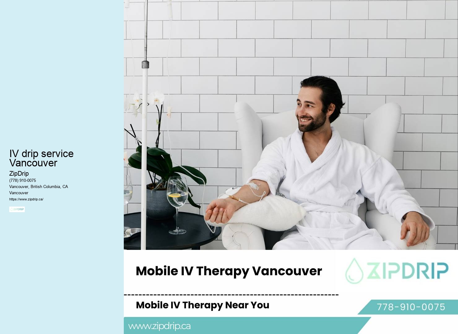 Mobile IV for Jet Lag IV drip service Vancouver